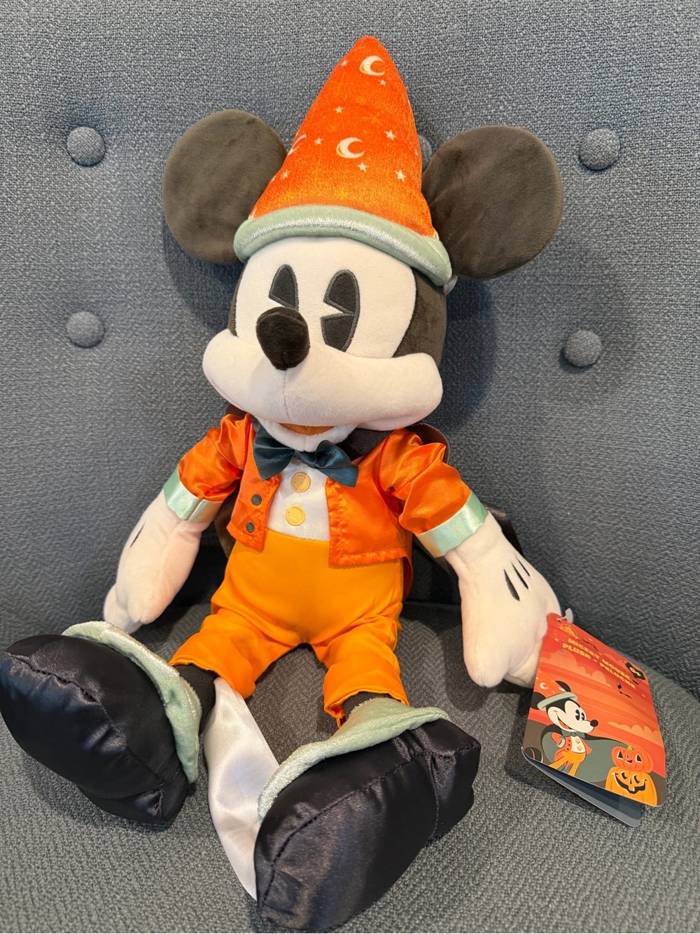 Disney Parks Halloween Mickey Mouse Wizard Plush 19" New Toy